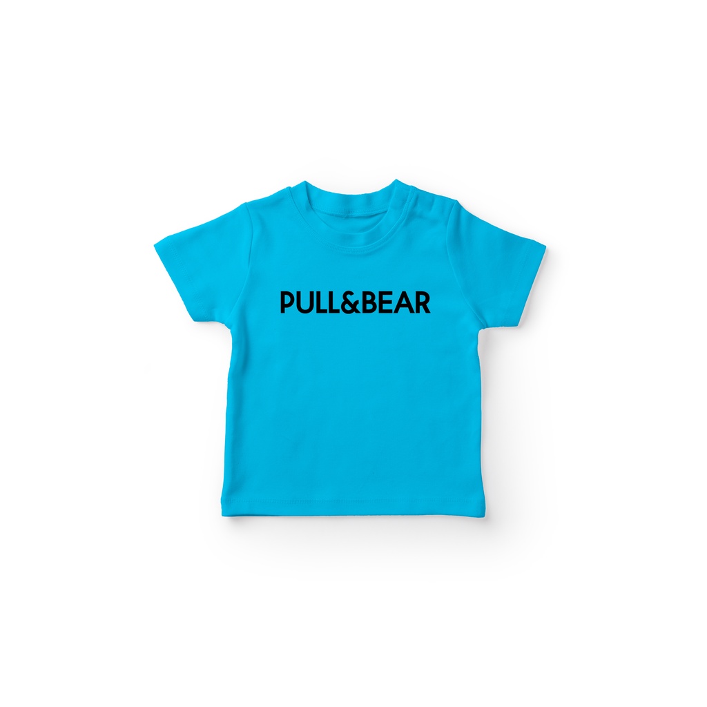 GKABPNB2035 Kaos Anak Branded Motif PULL And BEAR Bassic Full Print Anak Lengan Pendek Bahan Combed 