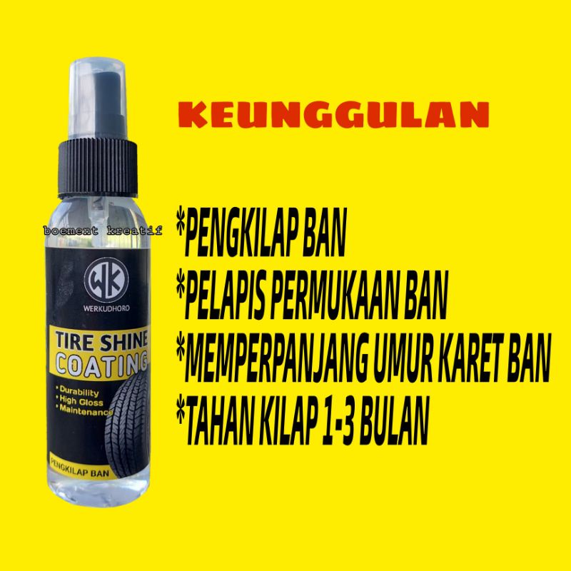 Poles ban modern / Coating ban / Penghitam ban / Pengkilap ban mobil &amp; motor permanen