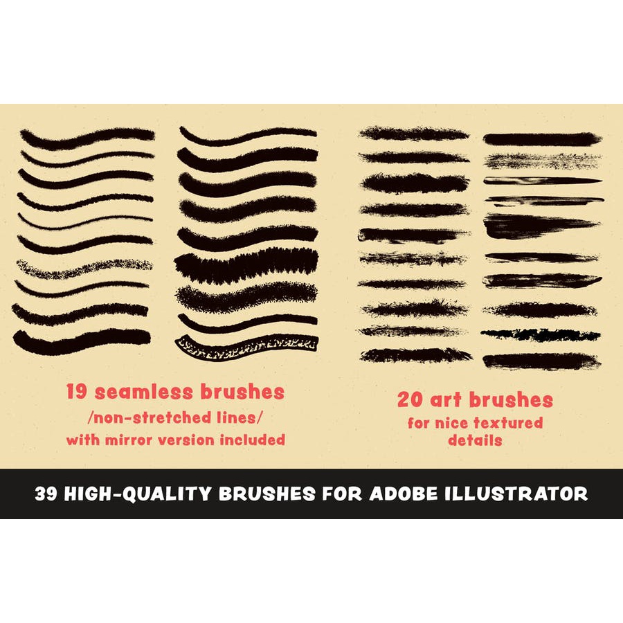 1950s Artist Brush Pack  - Illustrator