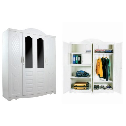 Lemari Pakaian Besi Lemari Cabinet Pintu Swing Geser Kaca Kunci