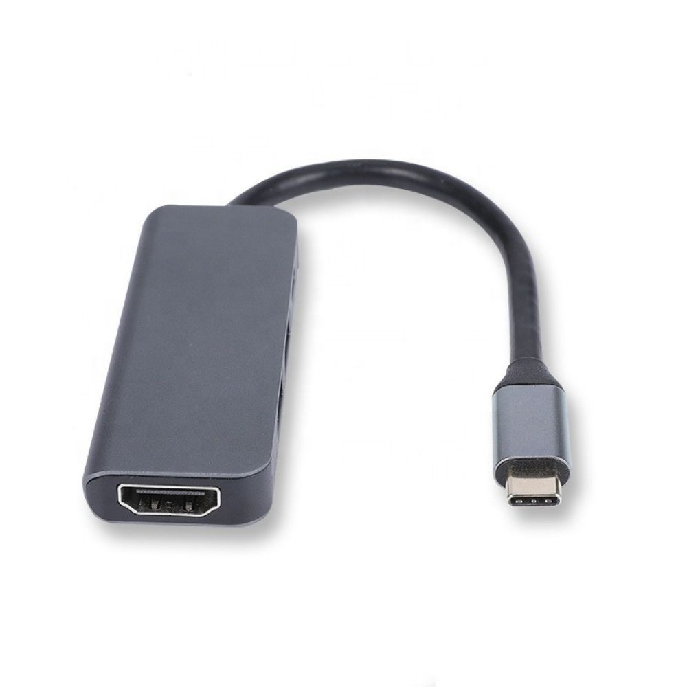 USB C HUB  OTG 4 in 1 Adapter Type C Dock Station to USB 3.0 Adaptor PD Fast Charge HDMI High Speed VIRAL MULTIFUNGSI NETFLIX PS3 PS4 PS5 NITENDO SWITCH