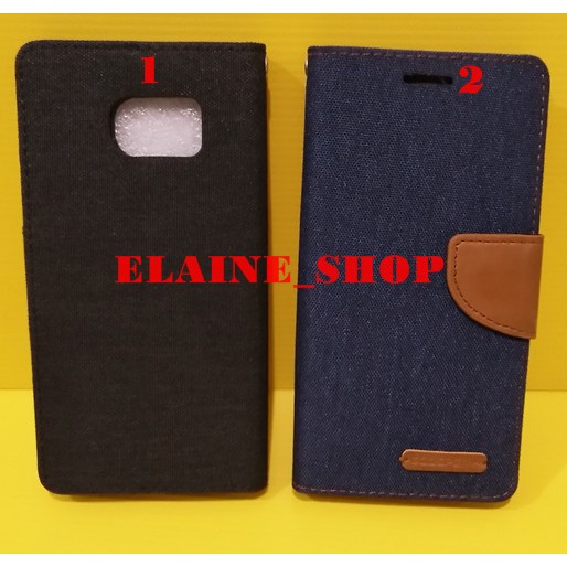

Sarung buku Samsung S6 / Flip cover Canvas diary
