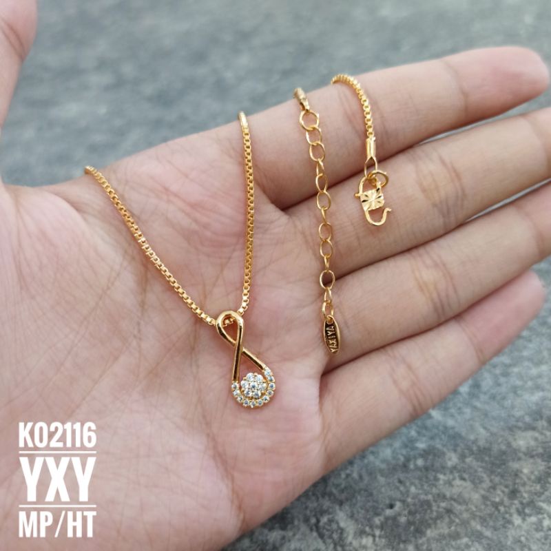 Kalung Yaxiya Oval Zircon Gold K02116
