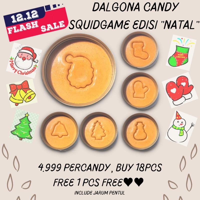 

Dalgona Candy Squidgame edisi "NATAL" || Hampers Natal