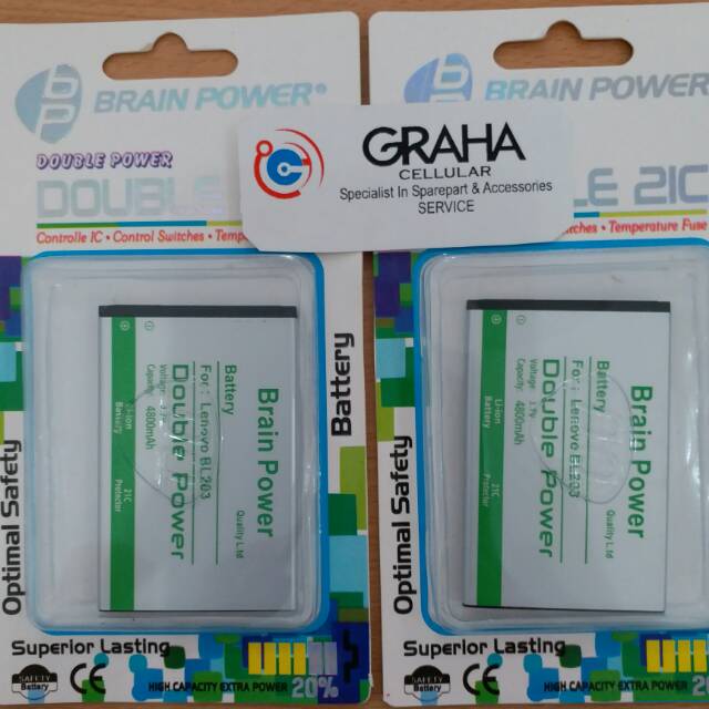 BATERAI / BATTERY / BATRE LENOVO A316 / BL203 DOUBLE IC BRAIN POWER