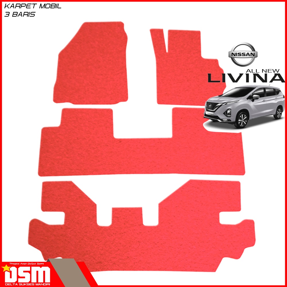 Karpet Mobil Nissan All New Livina (model Xpander) - 3 Baris / Karpet Mie Tebal dan Empuk