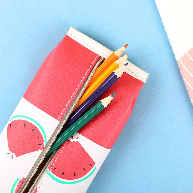 

Fruit Candy Flat Pencil Case Kotak Pensil Penyimpan Alat Tulis Tahan Air Tema Buah Segar Lucu Unik