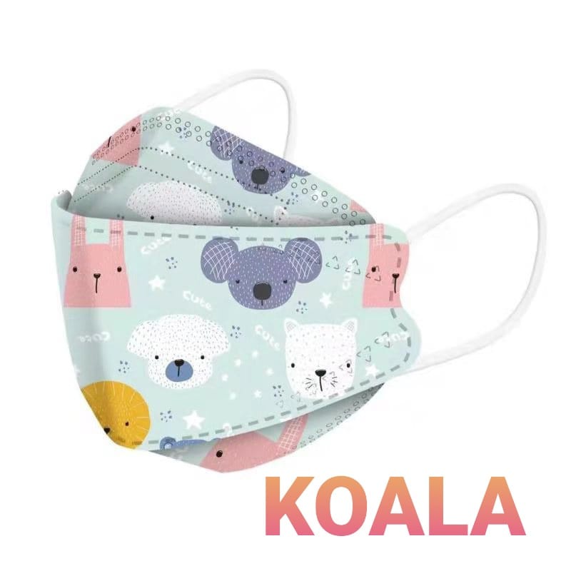 MASKER KF94 ANAK 4 PLY ALA KOREA POLOS MOTIF PRINCESS UNICORN SPIDERMAN MEDIS NYAMAN TIDAK BAU