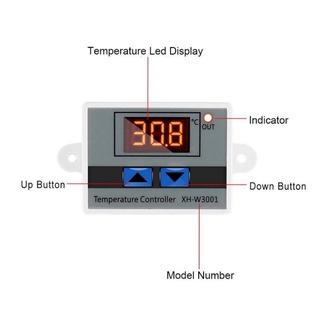 Thermostat / Termostart Digital W3001 AC 220V, Pengatur Suhu Ruangan, Mesin Penetas Telur dll