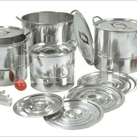 Panci Stock Pot Steamer 555 Stainless 4set