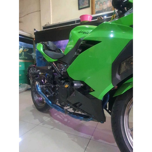 (COD) leher header knalpot racing blue bending custom NINJA250 Z250 MT25 R25 CBR250RR-5