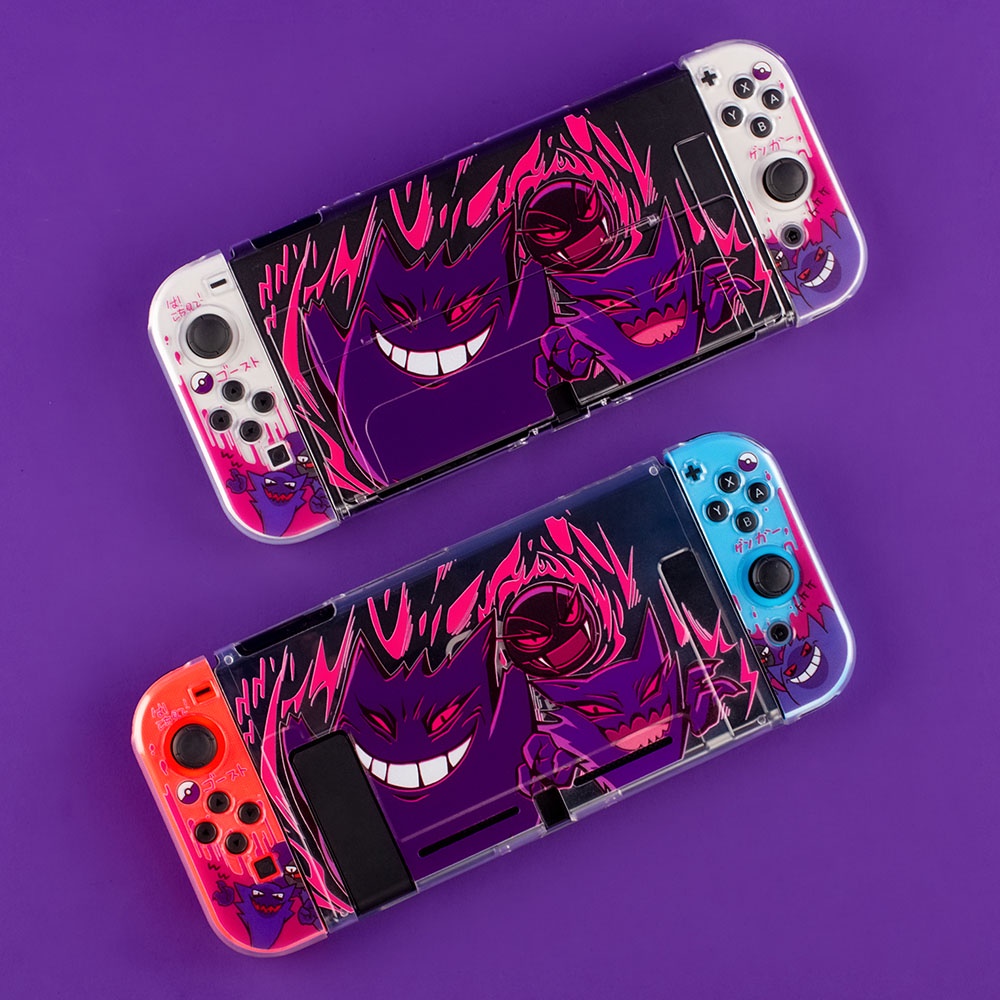 Case Pelindung Penyimpanan Konsol Game Nintendo Switch / Oled Tema Hantu Ungu