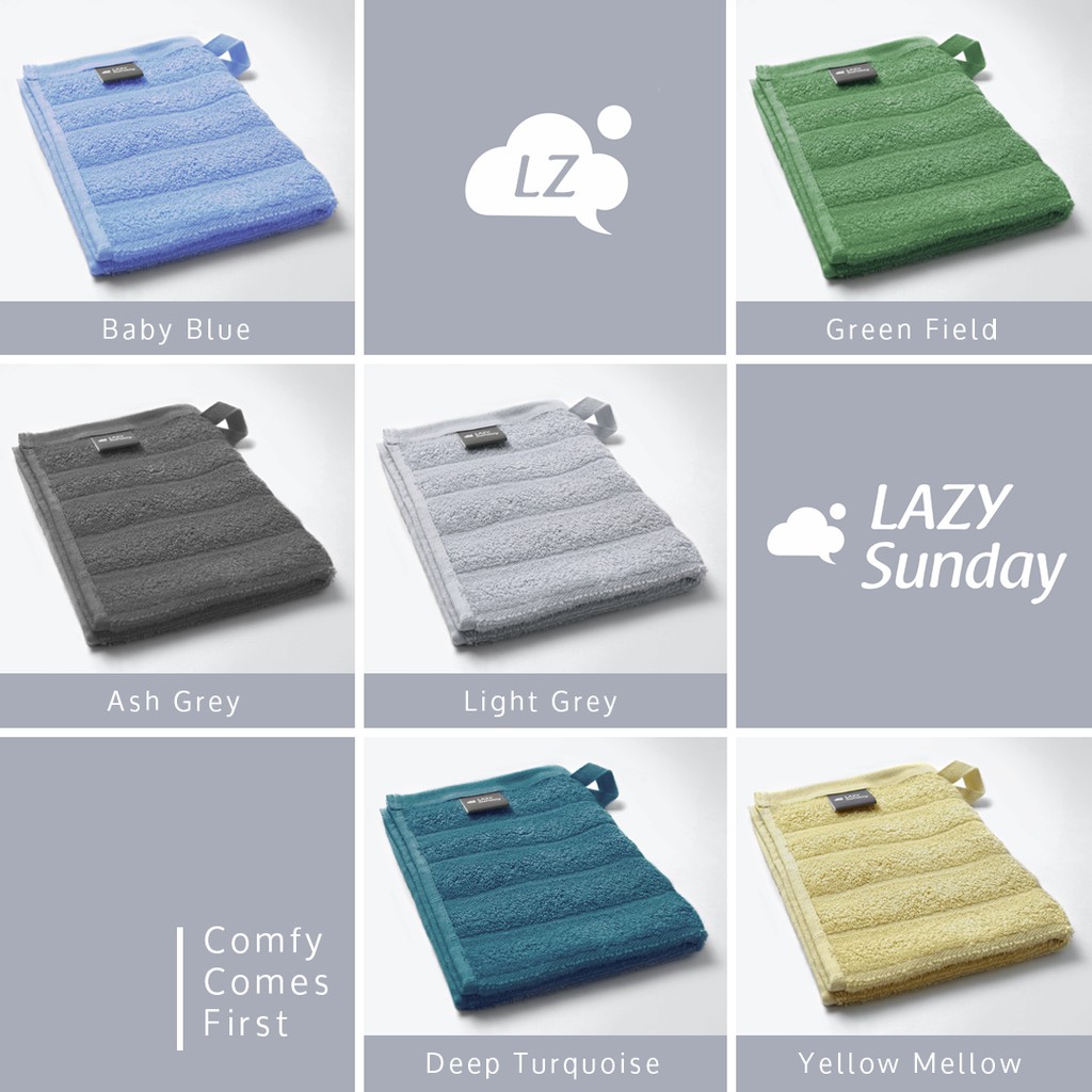 Handuk Kecil / Handuk Muka / Face Towel - Premium Towel 30x40 cm - LAZY Sunday