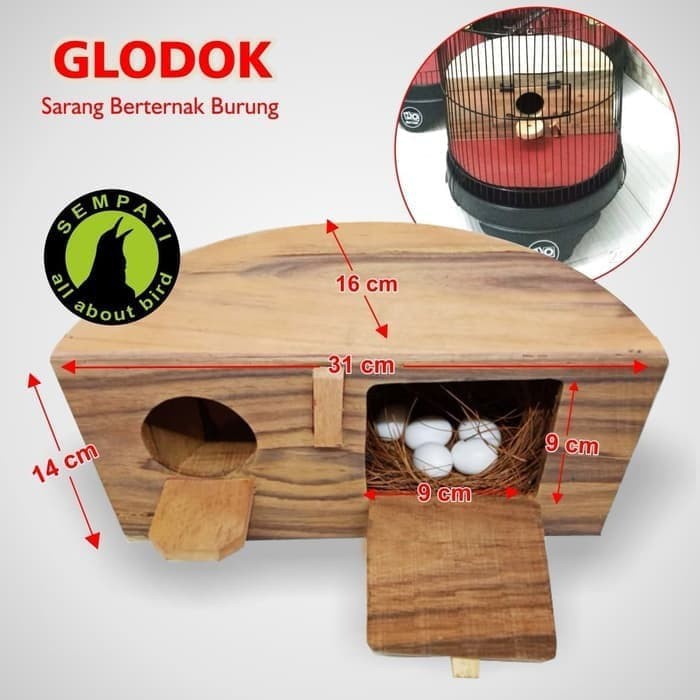GLODOK GLODOKAN SETENGAH LINGKARAN SARANG BERTELUR LOVEBIRD GLSTH