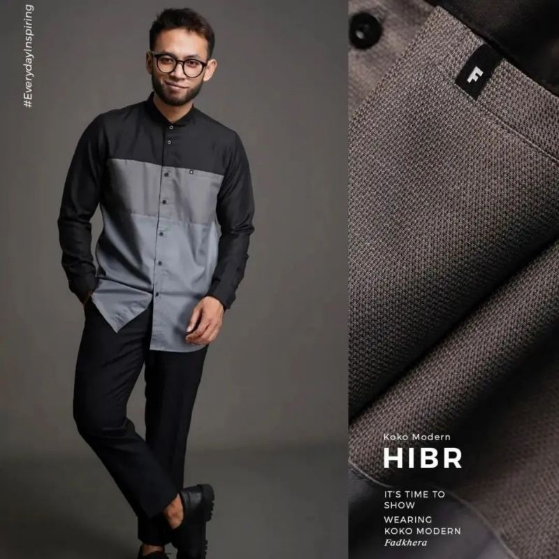 FADKHERA BAJU KOKO PRIA DEWASA LAKI-LAKI LENGAN PENDEK DAN PANJANG KEMEJA ATASAN KASUAL JUMBO BIG SI