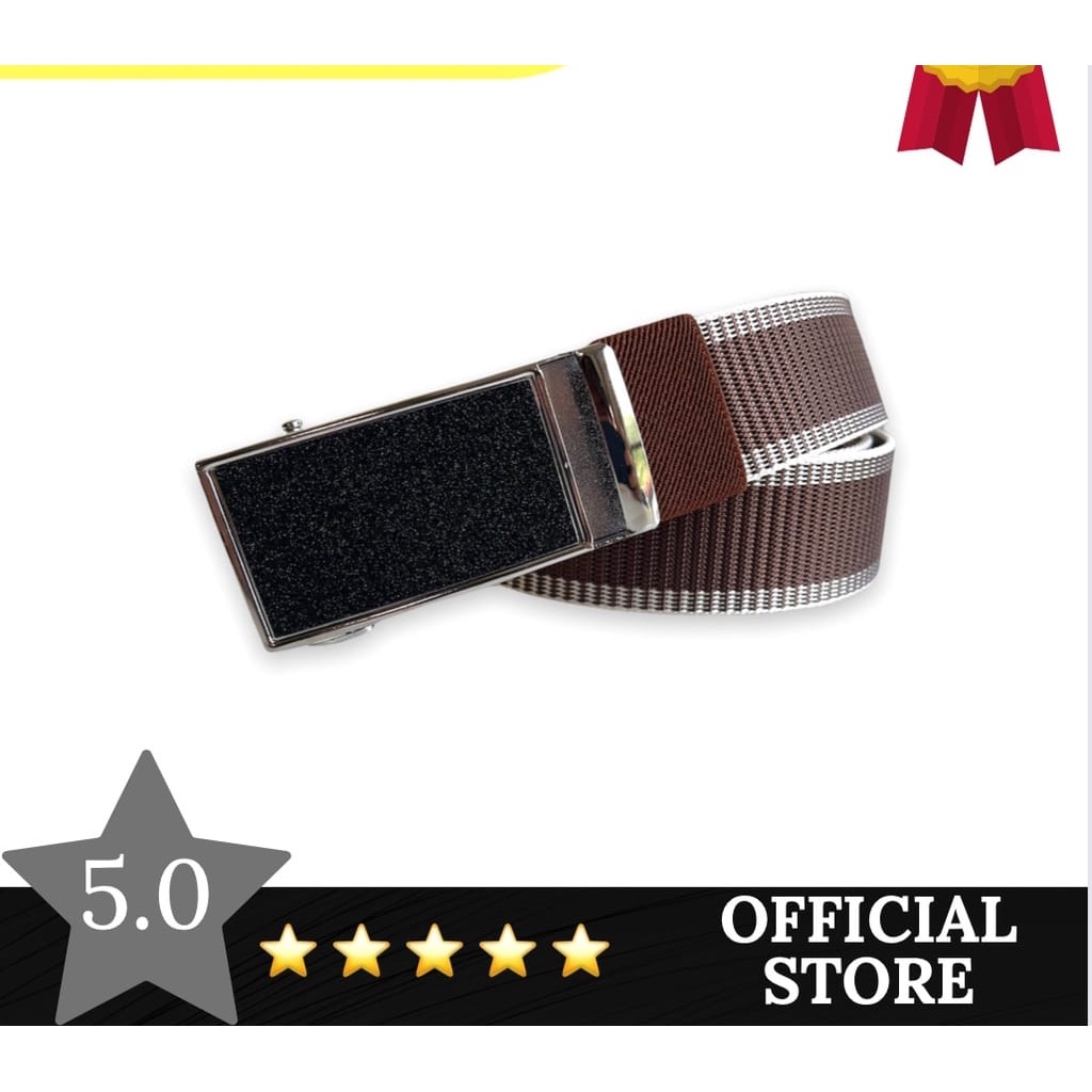 IKAT PINGGANG SABUK COWO NYLON STAINLESS MEN BELT MODEL HIJAU COKLAT HITAM BIRU ORIGINAL INTERNASIONAL