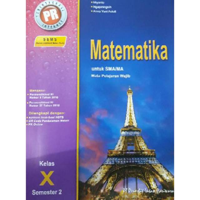 Buku Pr Matematika Wajib Kelas X Semester 2 K13 Revisi Shopee