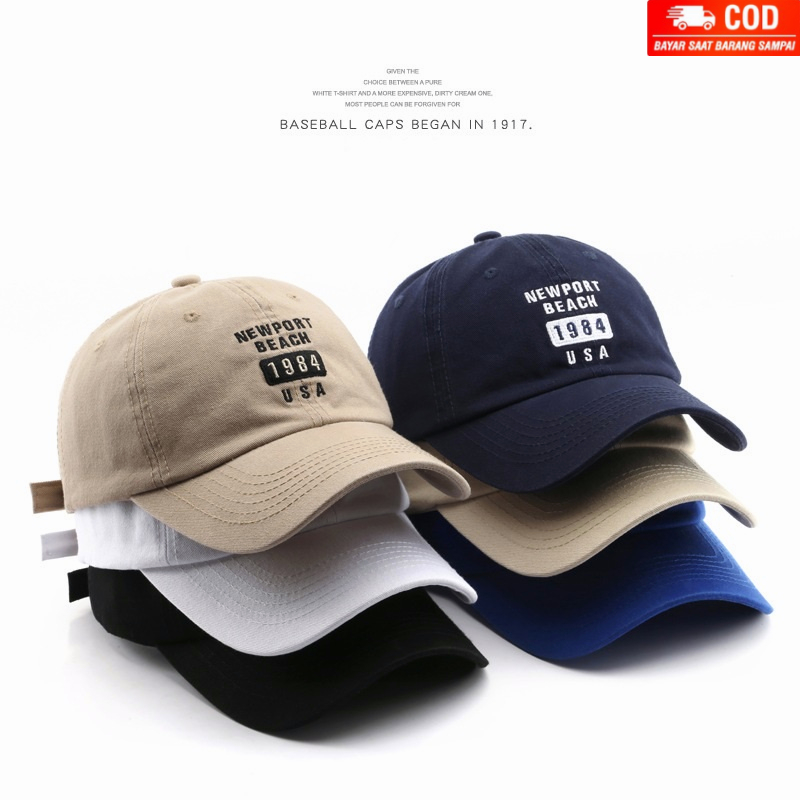 NEXTSTOPID-206 Topi baseball clip cakop besi bahan katun bordir 1984