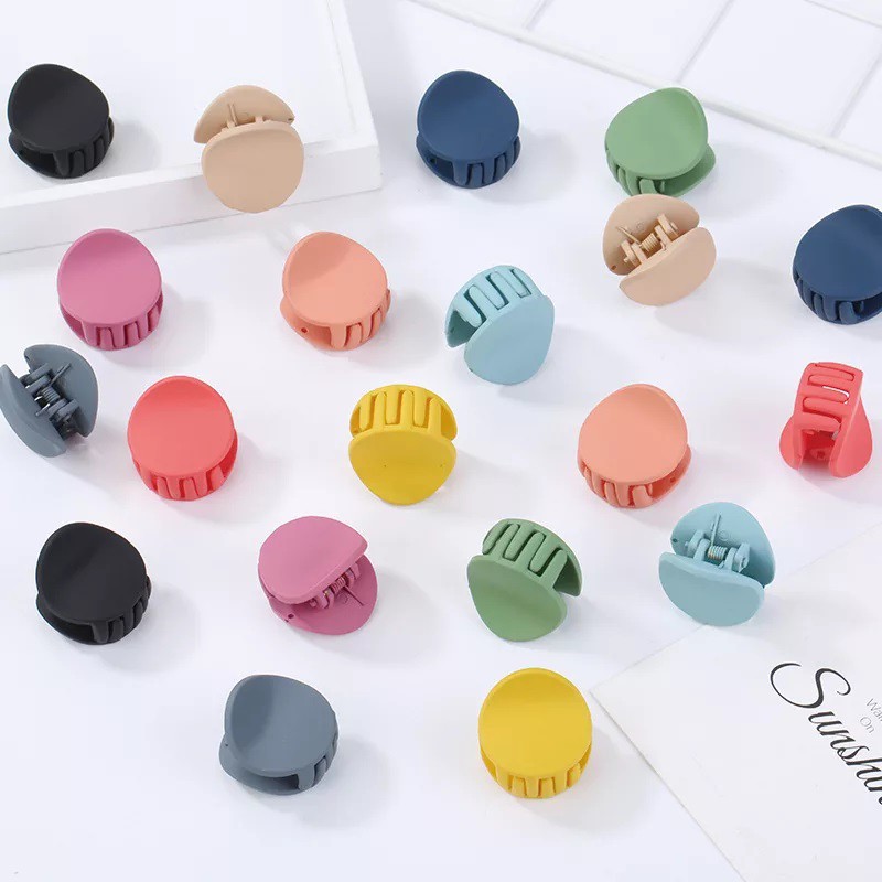 Jedai Doff 3cm Bulat Jepit Salon Korea Matte 5686 Mini Hair Claw Clips