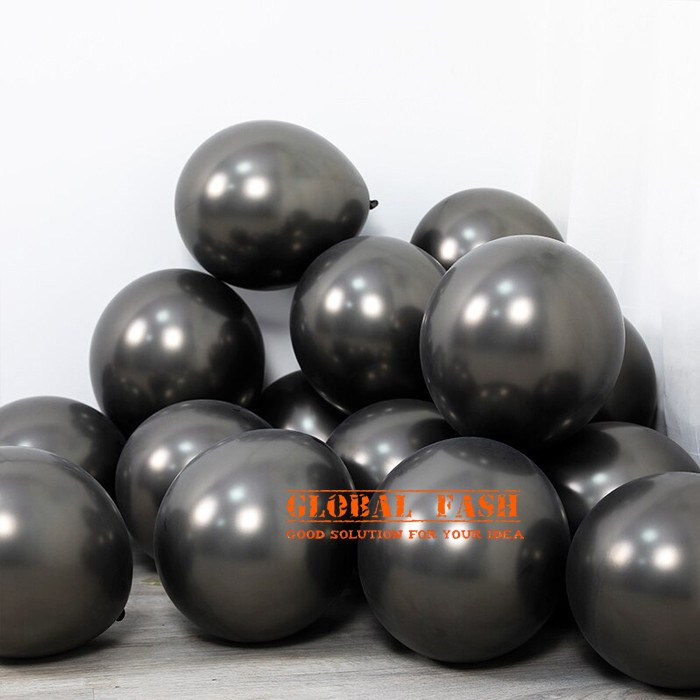 balon Chrome hitam 12 inch / balon mengkilap / metalik balloon 12 inch
