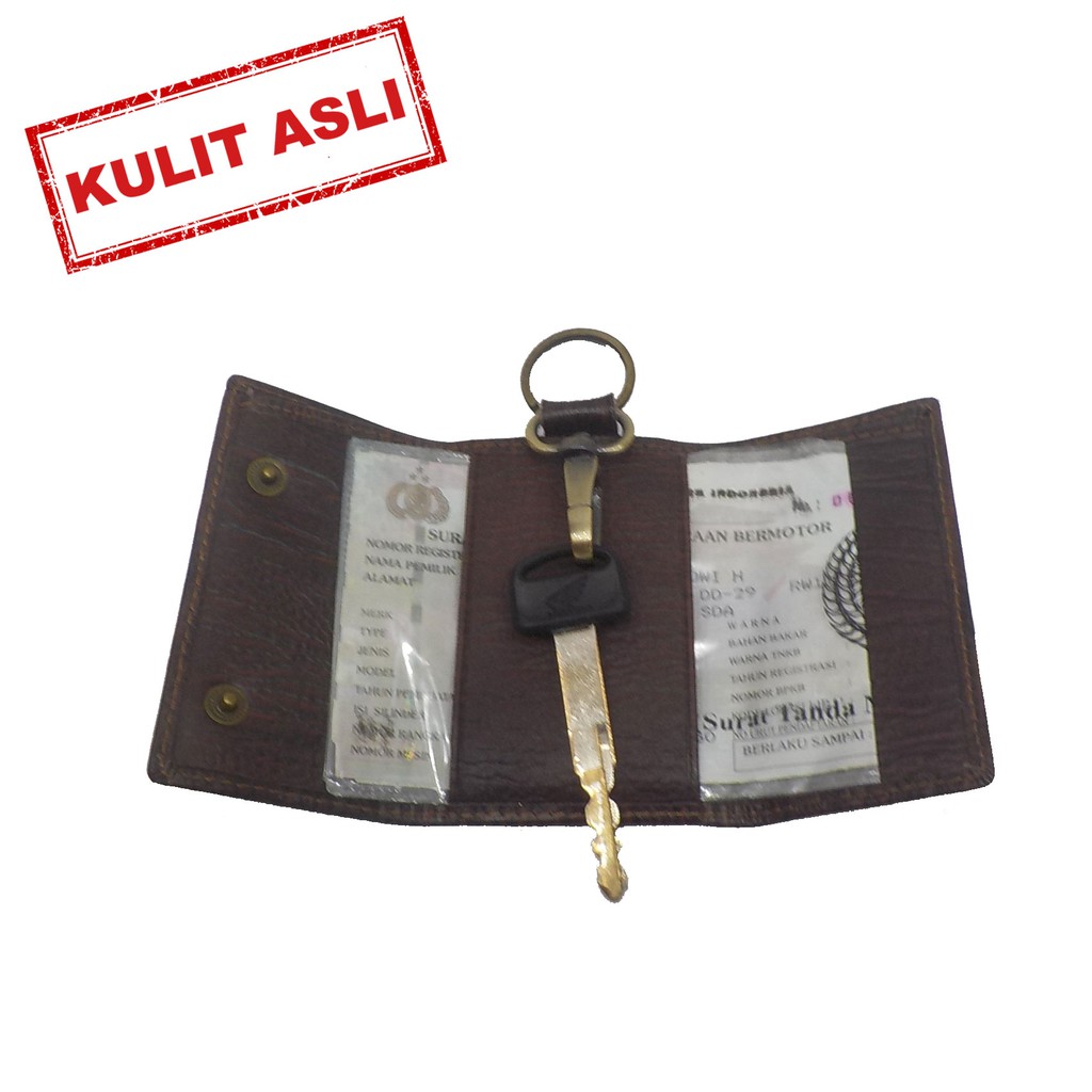 Auris Dompet Kulit Asli Kunci Motor Dompet STNK Kunci Mobil 48004