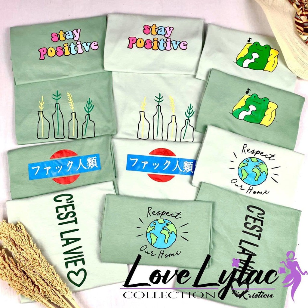 KAOS LENGAN PENDEK EDISI KOREA -SAGE & MINT GREEN COLLECTION