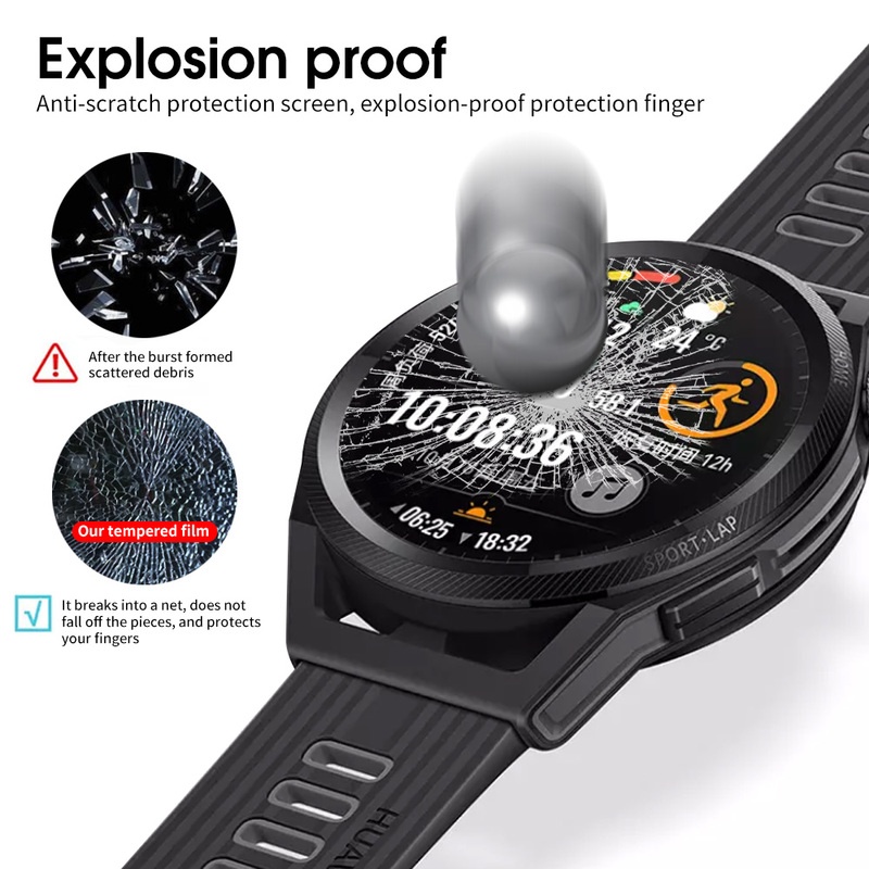 Pelindung Layar Tempered Glass HD Transparan Untuk Huawei Watch GT3 Pro