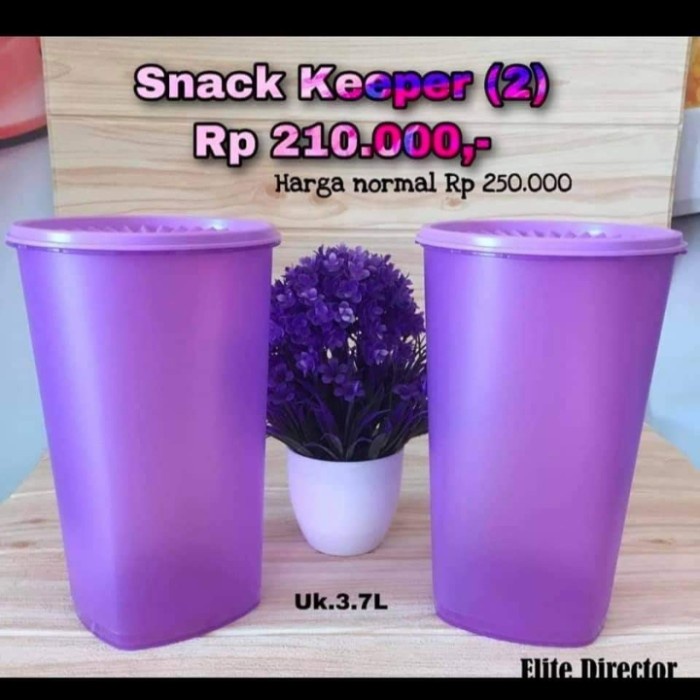 Diskon Snack Keeper By Tupperware, Isi 2 Pcs Warna Ungu Murah