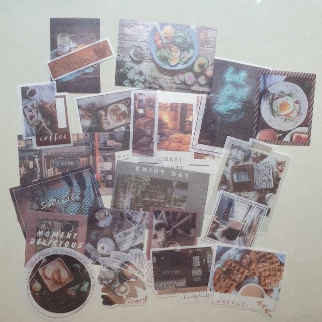 

vintage mix food sticker for journaling