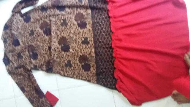 Couple Batik Gamis Meisya Style Rampel Gamis Hem