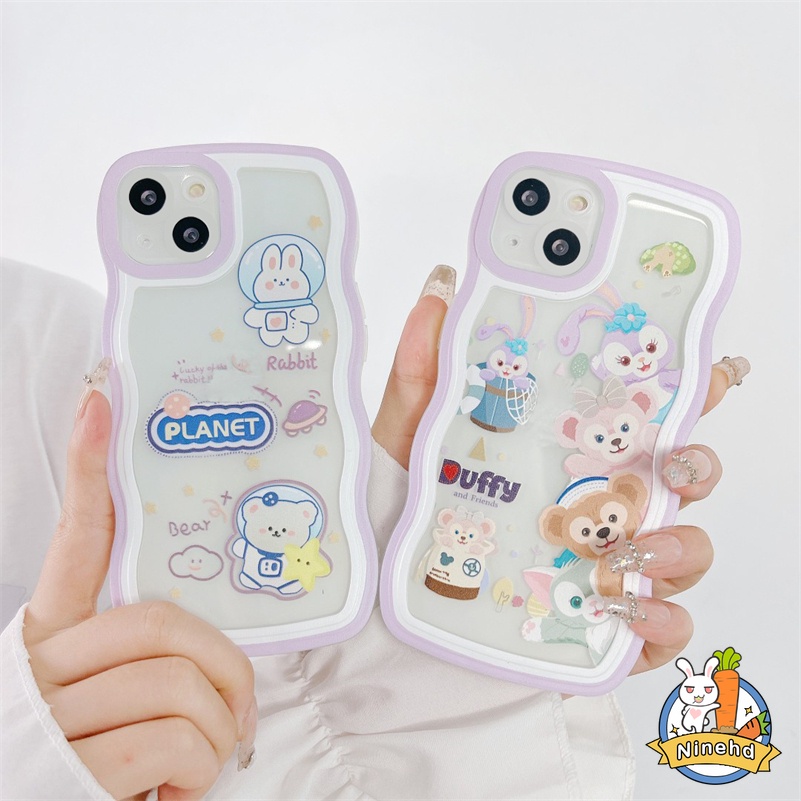 Soft Case Silikon Transparan Motif Kartun Untuk iPhone 13 12 11 Pro Max X Xr Xs Max SE 8 7 6 6s Plus