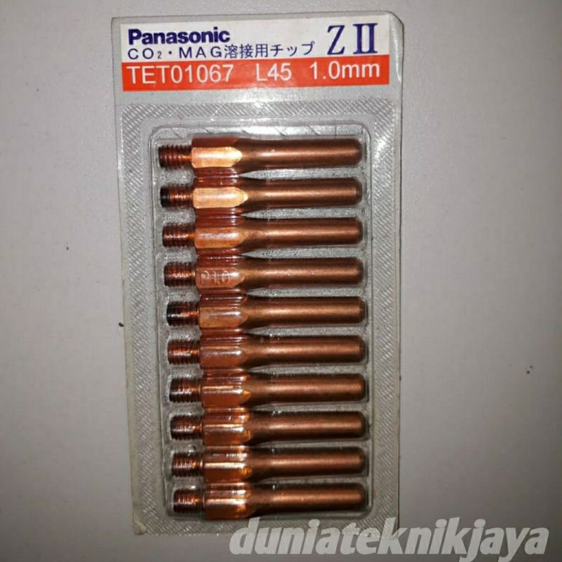 

Contact tip Panasonic CO2 1.0 mm / L45 / TET01067 / Dijamin Original ( 1 papan / 1 kotak )