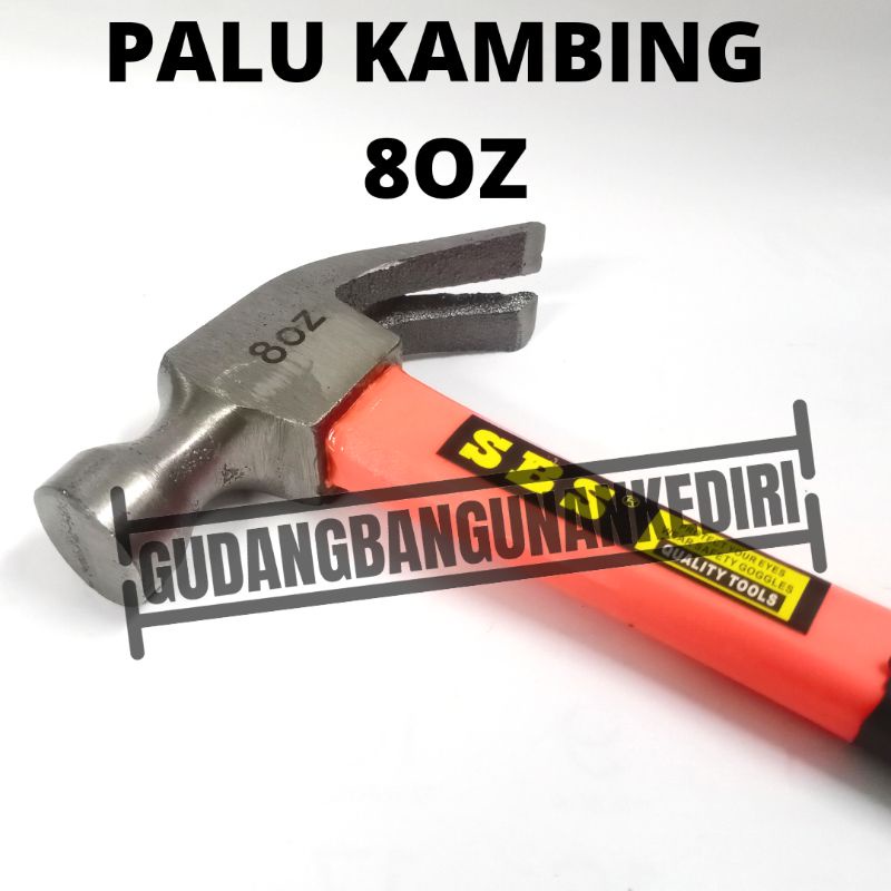 Palu kambing 8OZ murah gagang karet