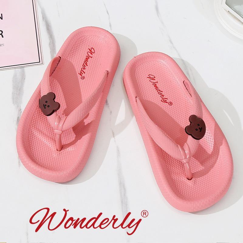 SENDAL JEPIT ANAK ANTISLIP BEAR WONDERLY M2288-TG