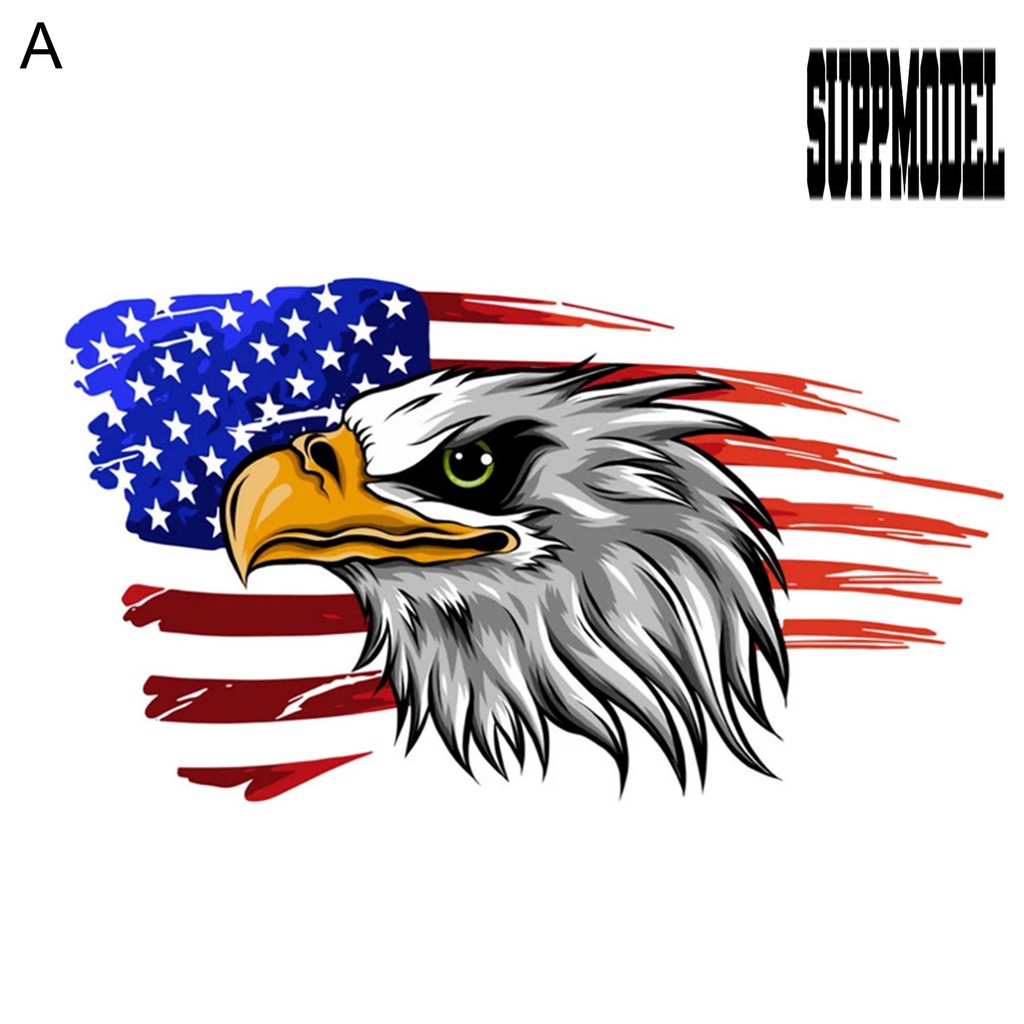 Stiker Vinyl Desain American Eagle Eye-catching Visual Effect Dapat Dilepas Untuk Dekorasi Mobil Van