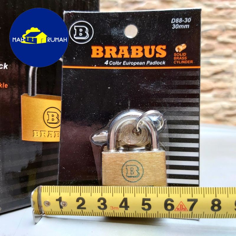 Gembok Koper Brabus Kuning - 30mm 30 mm Besar