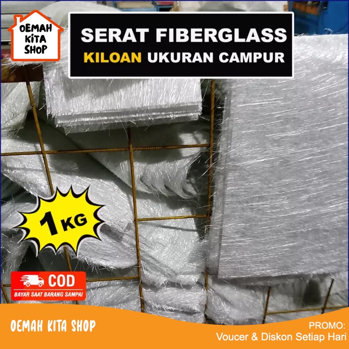 Jual Serat Fiber Kiloan Ukuran Campur Limbah Potongan Pabrik Isi Kg