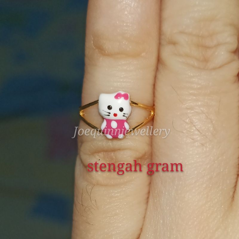 Cincin anak emas muda kitty FB