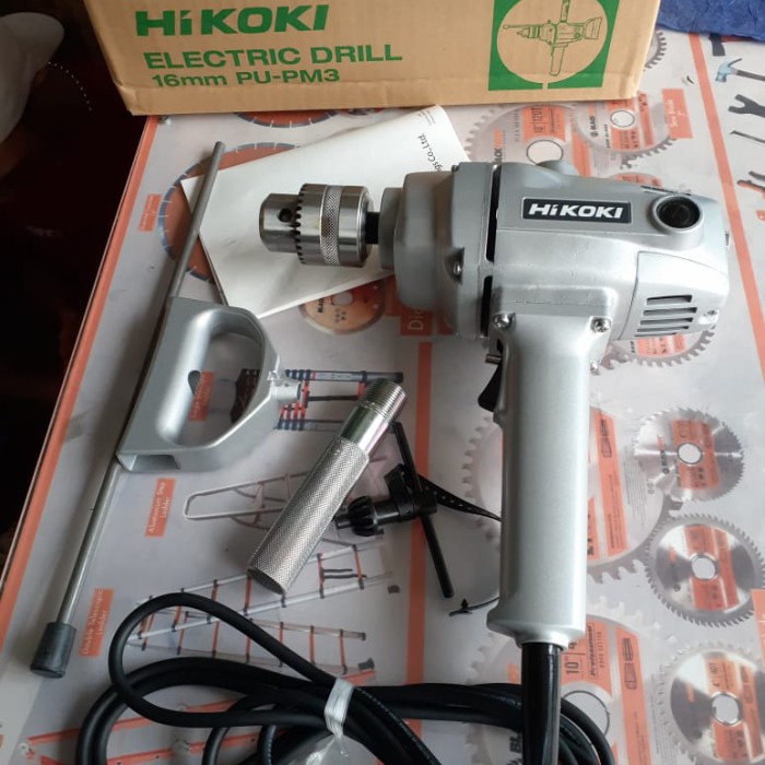 Produk Terbaru Hikoki Bor 16 Mm Pupm3 16Mm Body Alumunium Pu-Pm3