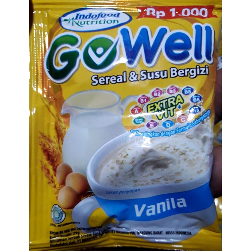 

Susu Cereal Go Well Vanilla 29gr Sachet