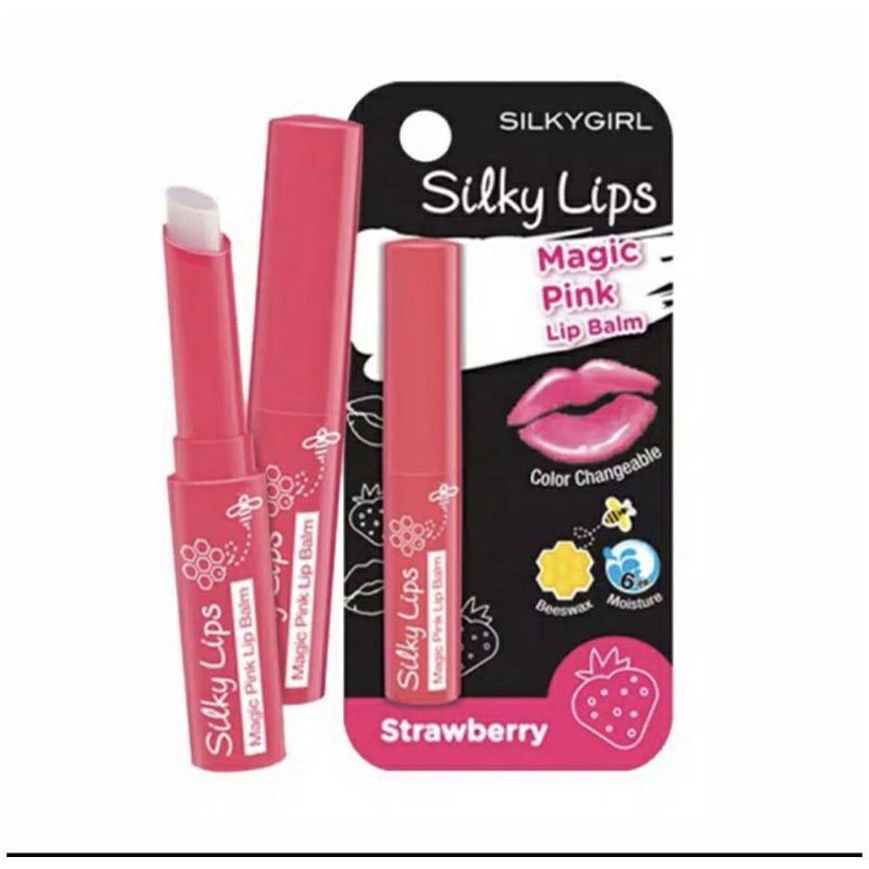 SilkyGirl Magic Lip Balm Cherry Strawberry Fragnance Free Silky Girl