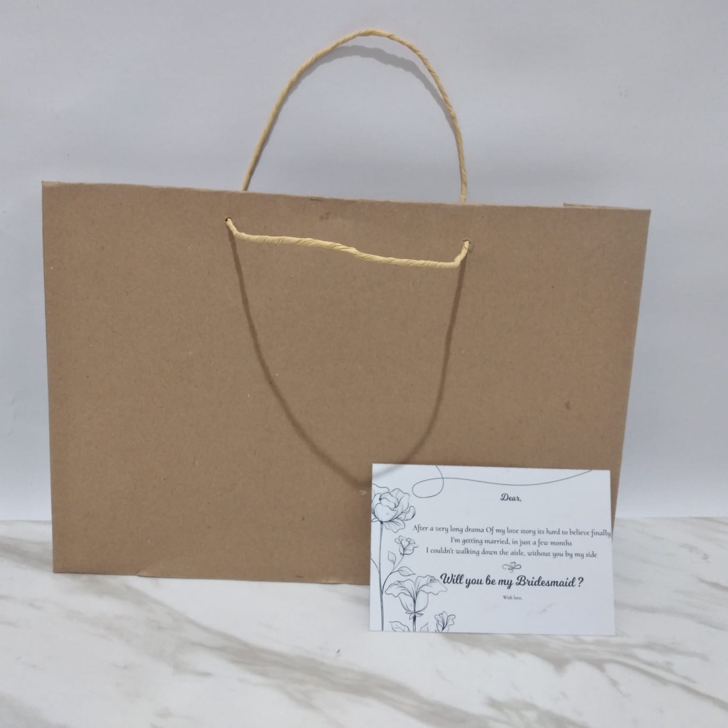 

(Ready Stock) Paperbag Large Kraft With Card Bridesmaid 3