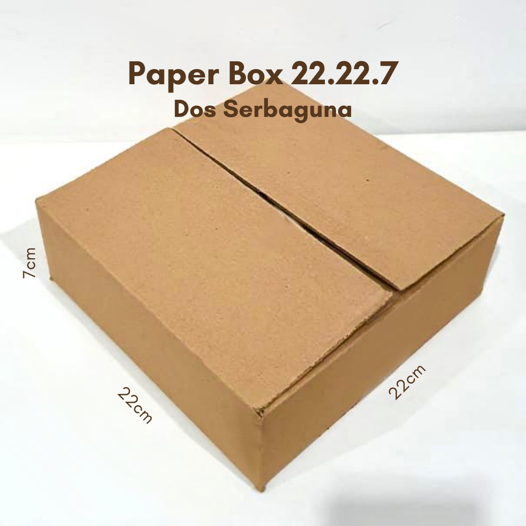 

CORRUGATED Ukuran 22 x 22 x 7 cm/ Kardus Polos/ Dus Dos Serbaguna/ Brown Paper Box (HARGA 10 PCS)