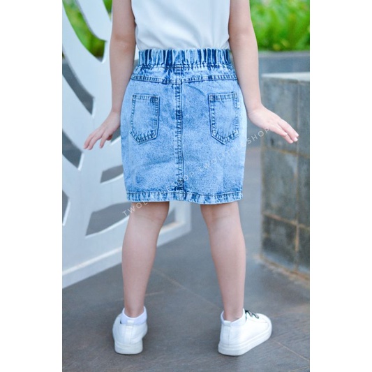 Rok jeans anak pendek snow