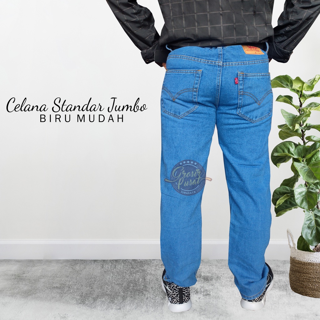 Celana Jeans Jumbo LIVES Standar Biru Blitz 39 - 44