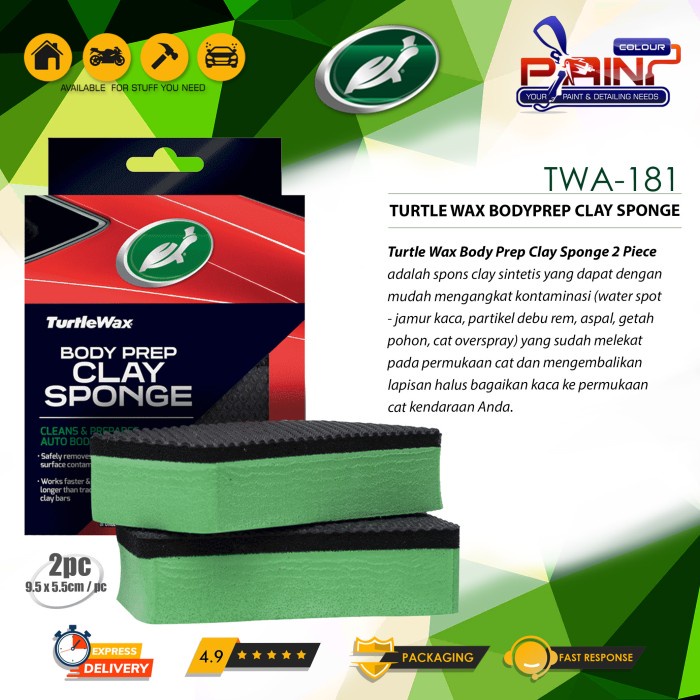 Turtle Wax Body Prep Clay Sponge 2pcs TWA-181