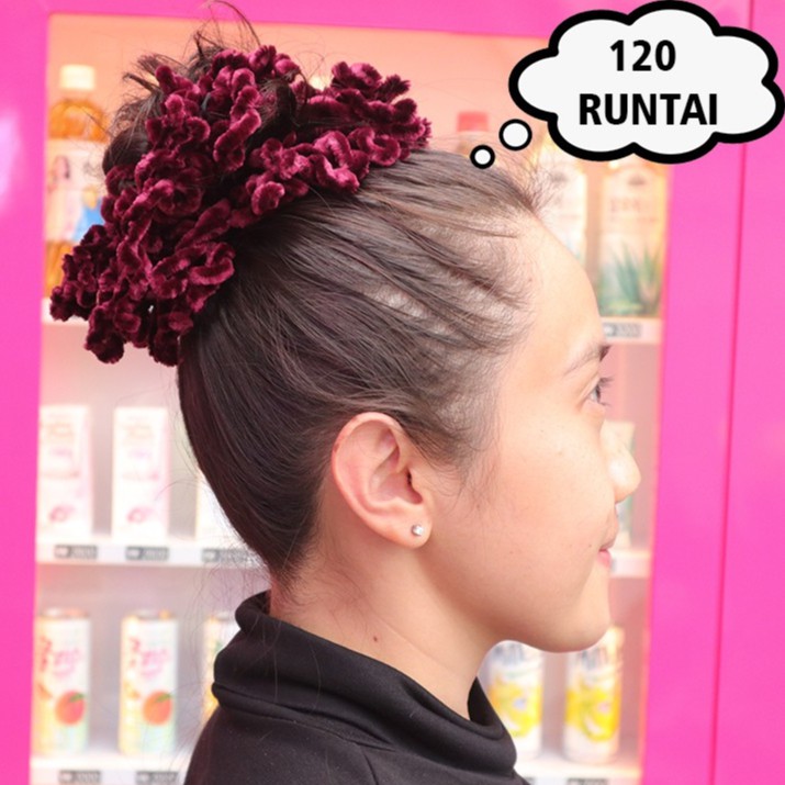 Ikat Rambut Ubur Ubur Jumbo Kunciran Hijab Cepol Aksesoris Jilbab Murah-120 runtai