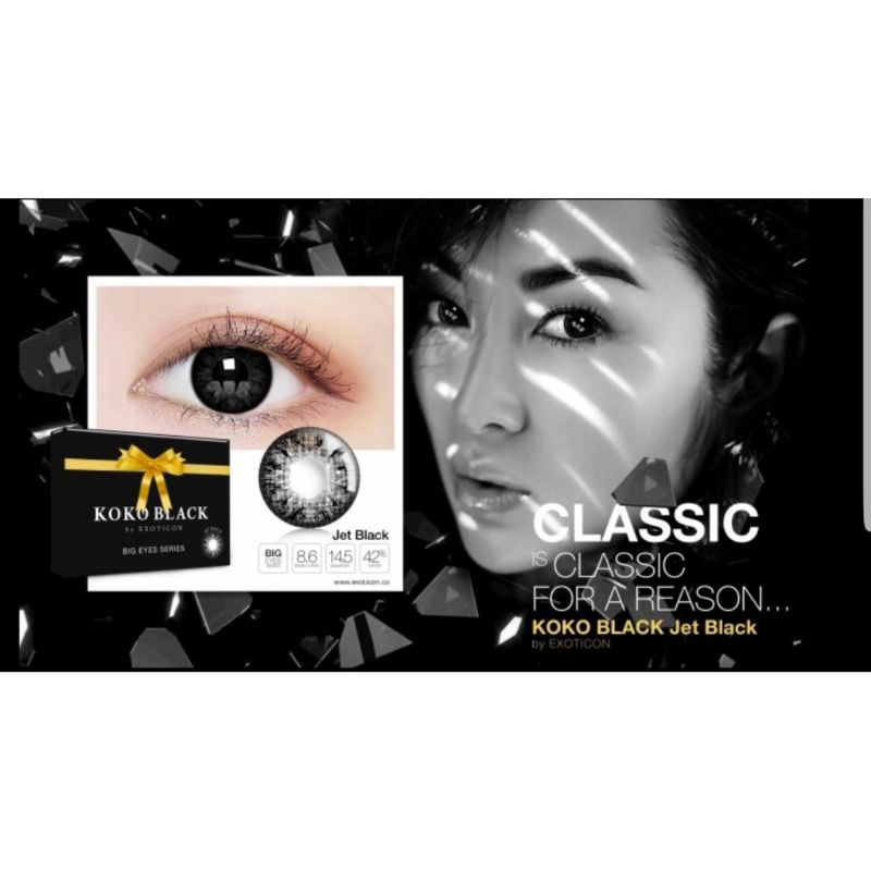 SOFTLENS X2 KOKO BLACK NORMAL &amp; MINUS -0.50 S/D -3.00 FREE LENSCASE DIA 14.5MM STONE GHOTIC MARBLE JETBLACK BY X2 EXOTICON/ SOFTLENS HITAM / Softlen Soflen Soflens