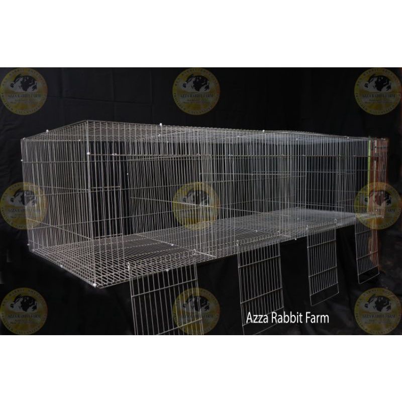 Kandang Galvanise Kelinci Bekas 4 holes Full Jeruji Rapat Ukuran 200x50x70x50