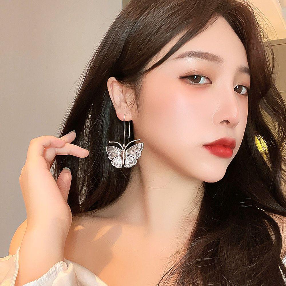 Needway Wanita Anting Tusuk Vintage Untuk Gadis Kepribadian Retro Drop Earrings